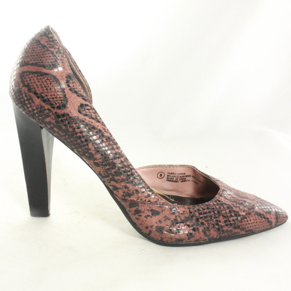MOSSIMO Supply Snake Print Cutout Pump Heels Sz 8 US Women - Picture 5 of 8